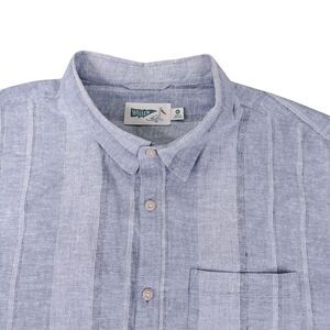 Wellen Shirt Men's XL Blue Camp Huckberry Organic Hemp Cotton Short Sleeve